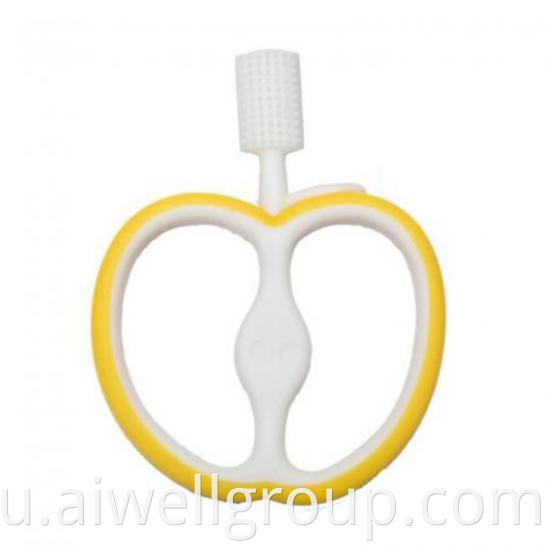 Apple Shape Baby Silicone Training Toothbrush